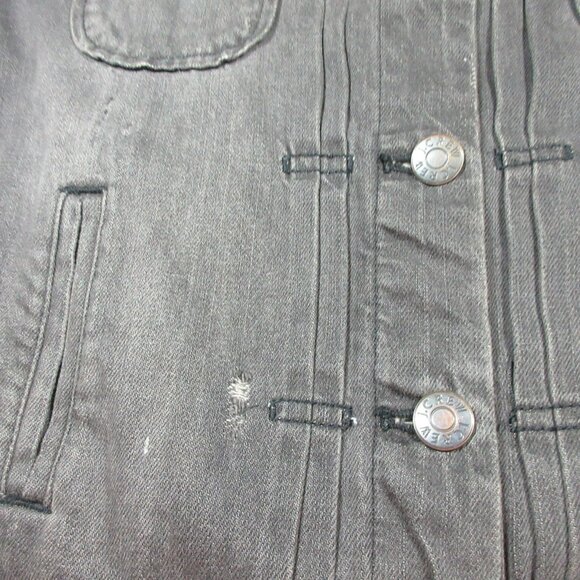 JCREW womens gray distressed crop denim jacket S 28638 - Picture 5 of 8